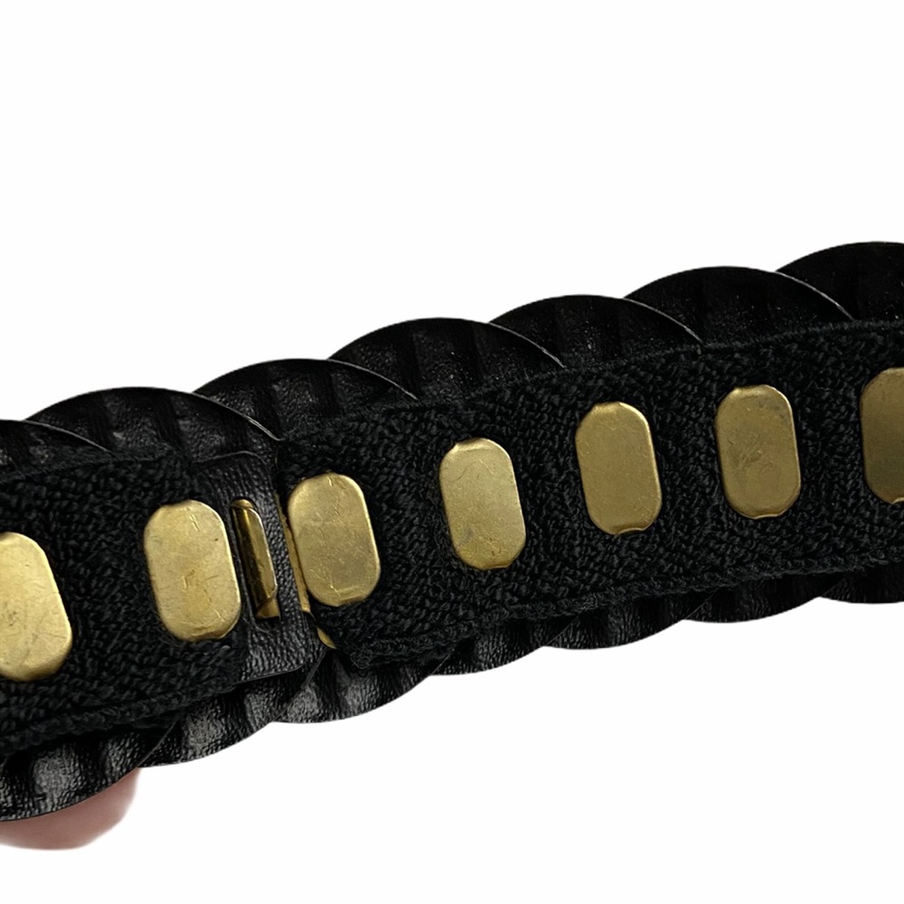 Vintage Textured Metal Disc Stretch Waist Belt - Picture 7 of 8